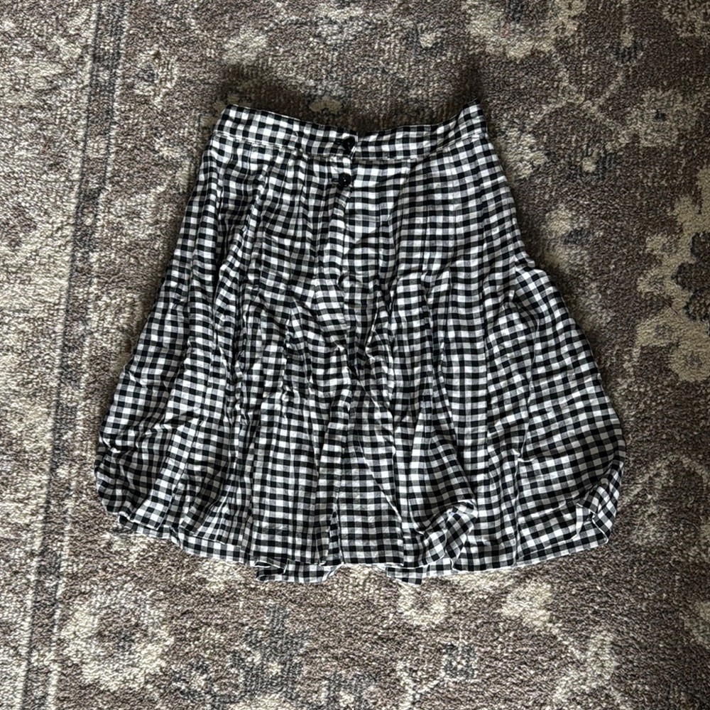 GAP Black and White Checkered Skirt Vintage